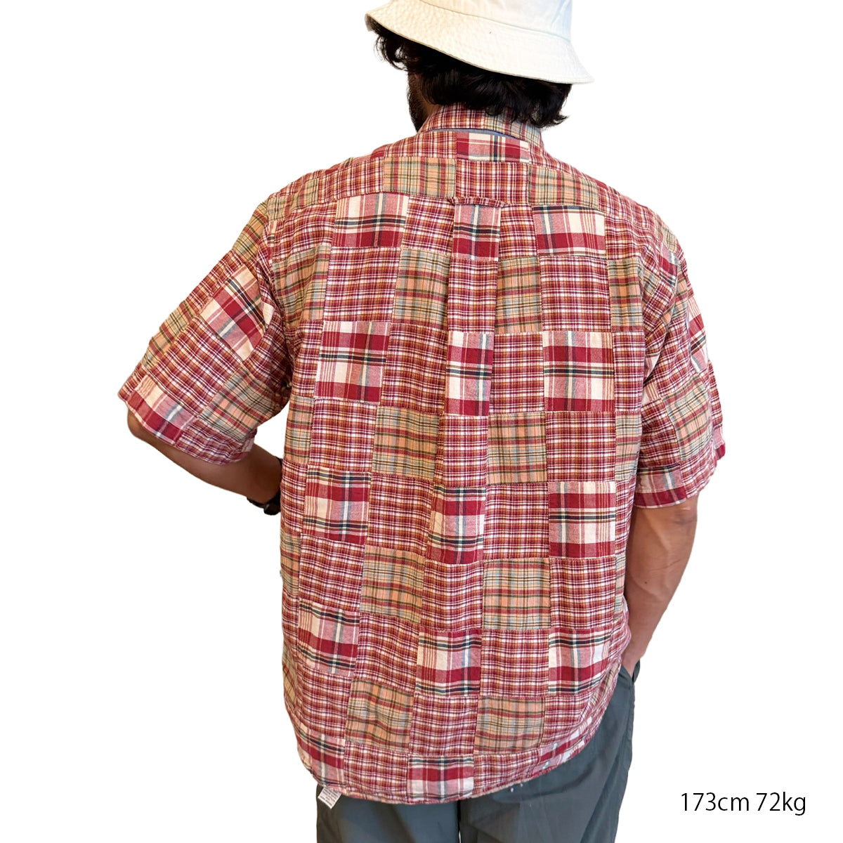 【USED】ORVIS PATCHWORK MADRAS CHECK S/S SHIRT