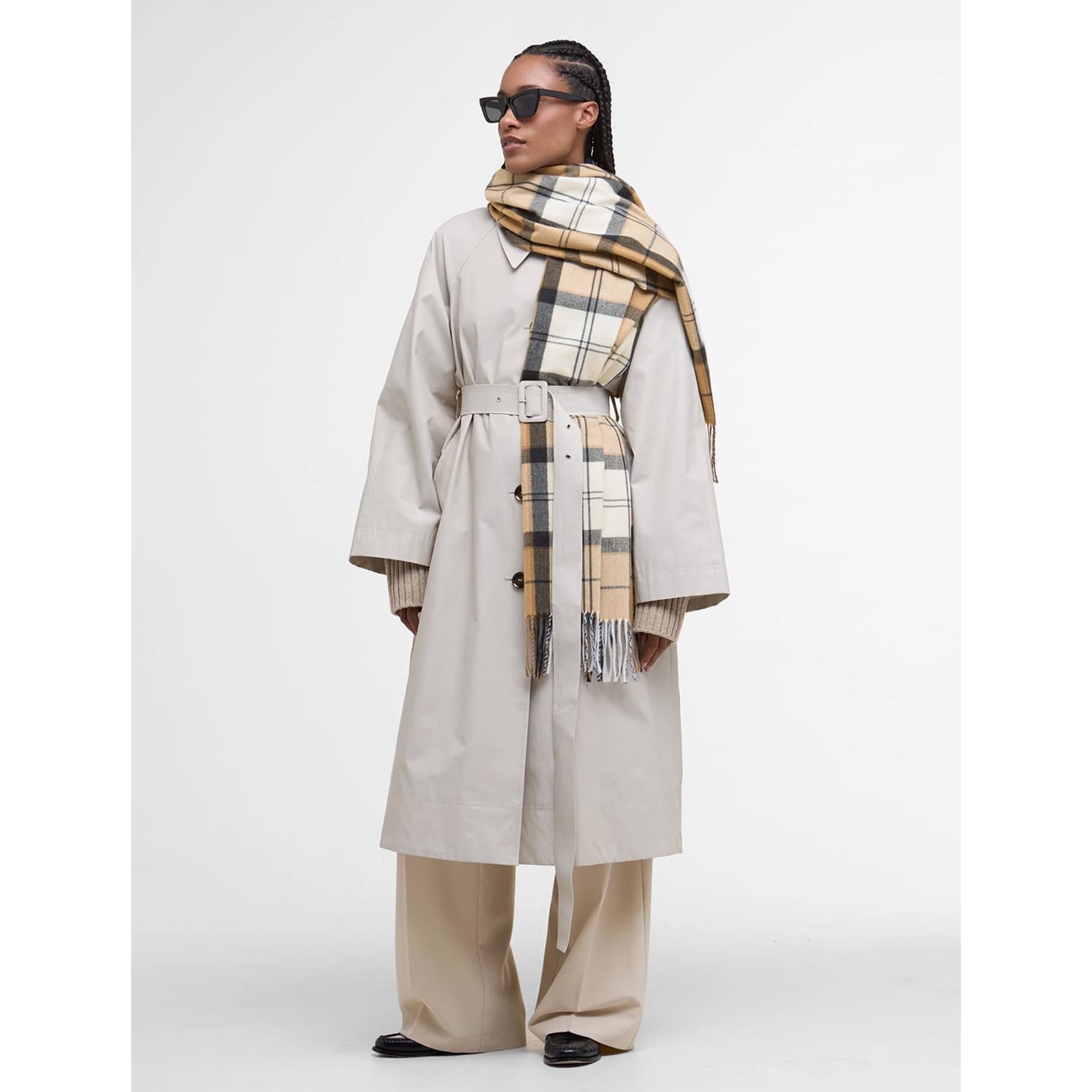Barbour バブアー Hailes Tartan Scarf Hessian Navy Tartan ヘイルズ タータンチェックスカーフ LSC0426