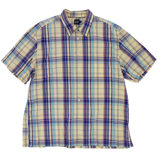 【USED】GAP MADRAS CHECK S/S SHIRT