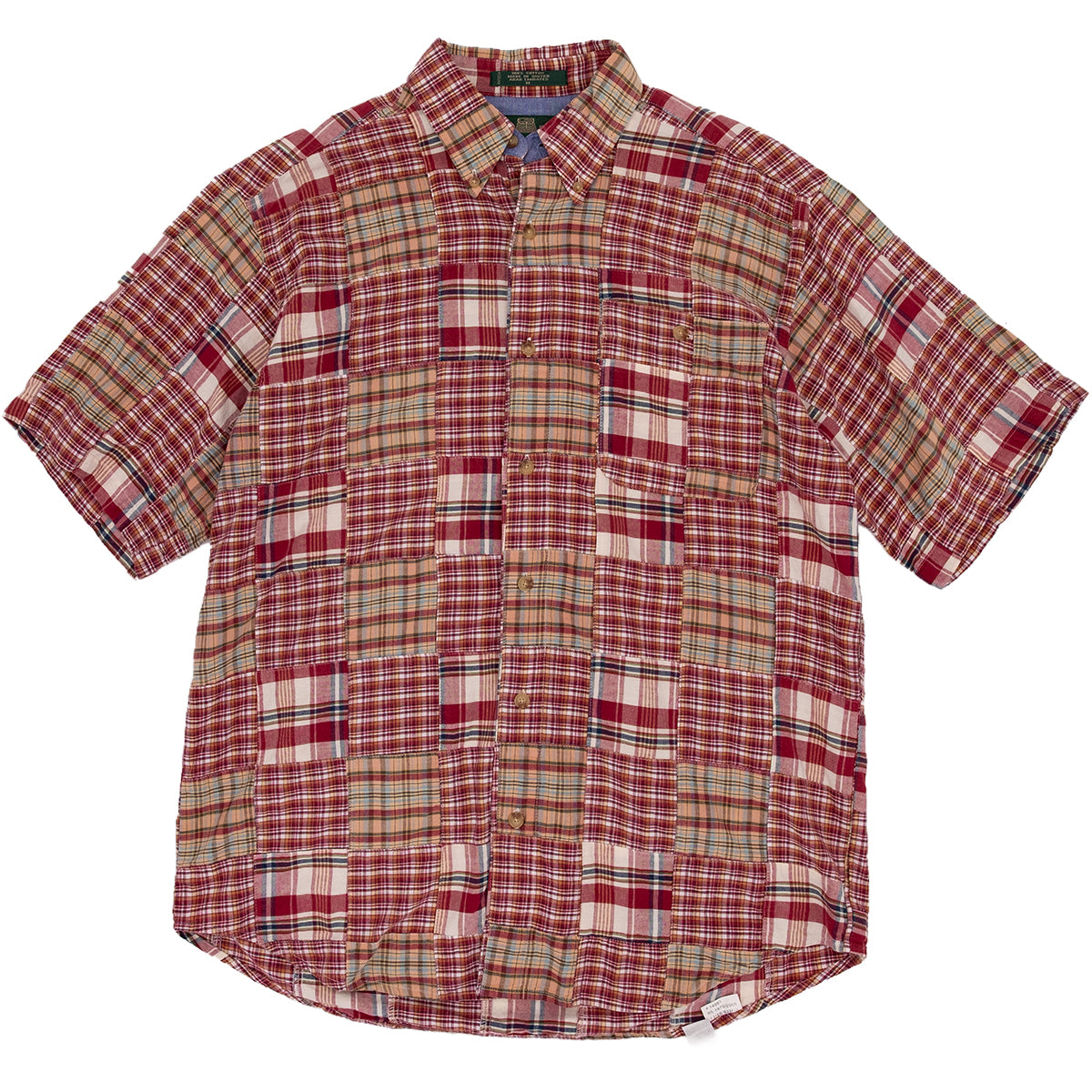 【USED】ORVIS PATCHWORK MADRAS CHECK S/S SHIRT