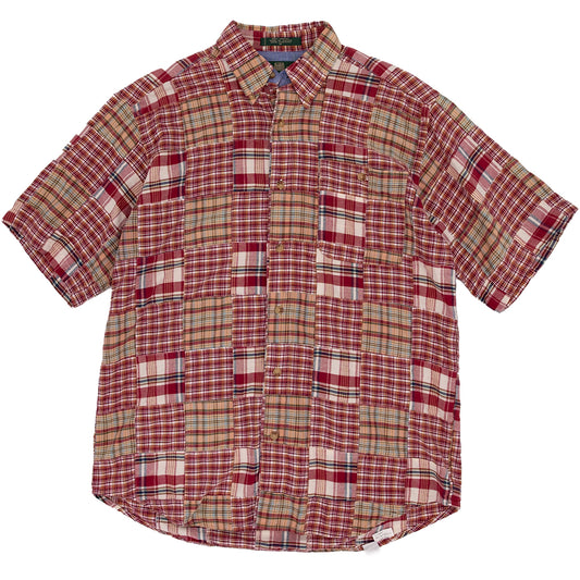 【USED】ORVIS PATCHWORK MADRAS CHECK S/S SHIRT