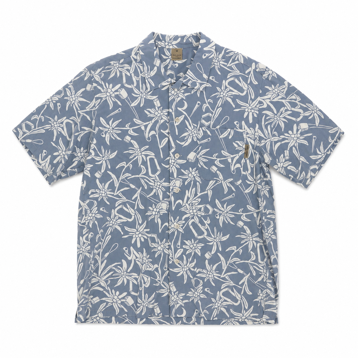 mont-bell モンベル FLOWER & OUTDOOR GEAR PATTERN S/S SHIRT