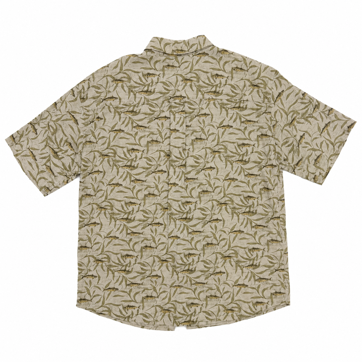 WOOLRICH ウールリッチ FISH & LEAF PATTERN S/S SHIRT 魚柄コットンシャツ