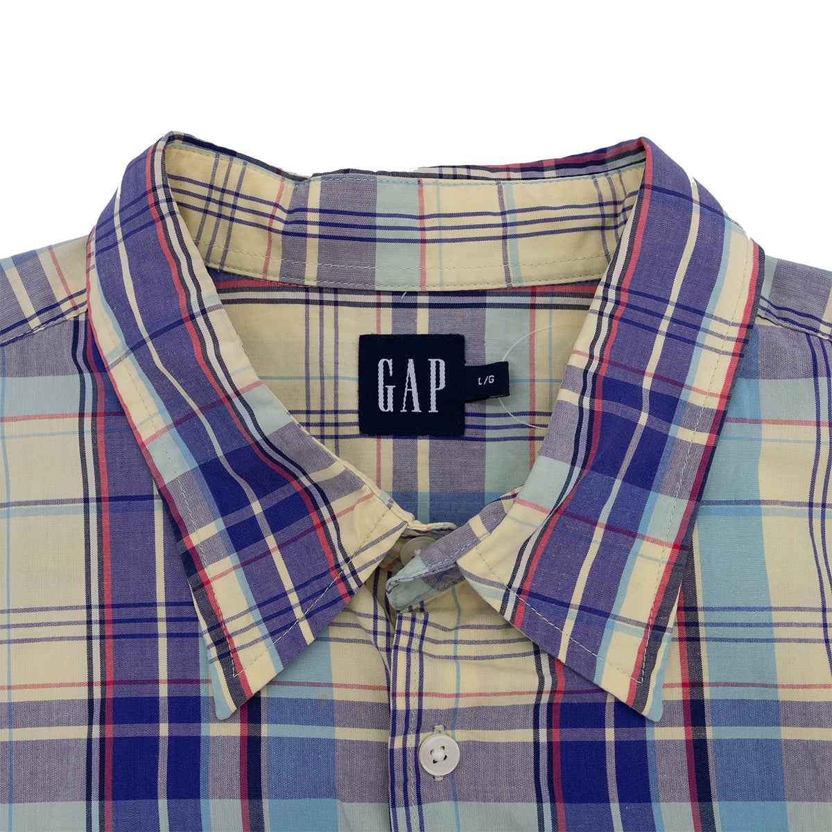 【USED】GAP MADRAS CHECK S/S SHIRT
