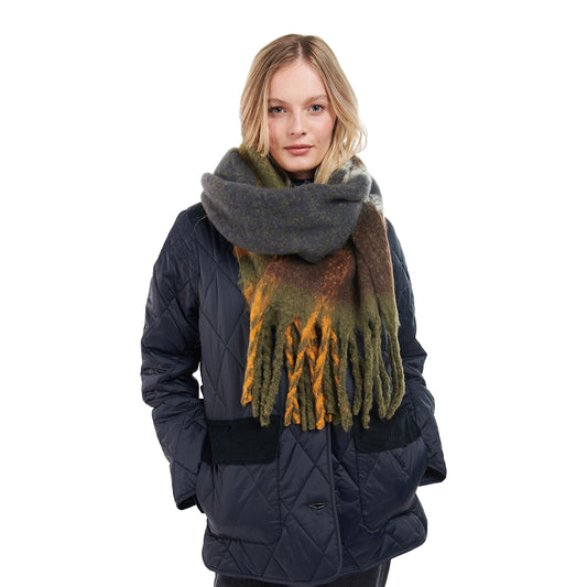 Barbour バブアー Isla Tartan Boucle Scarf タータン ブークレ スカーフ マフラー 262LSC0293
