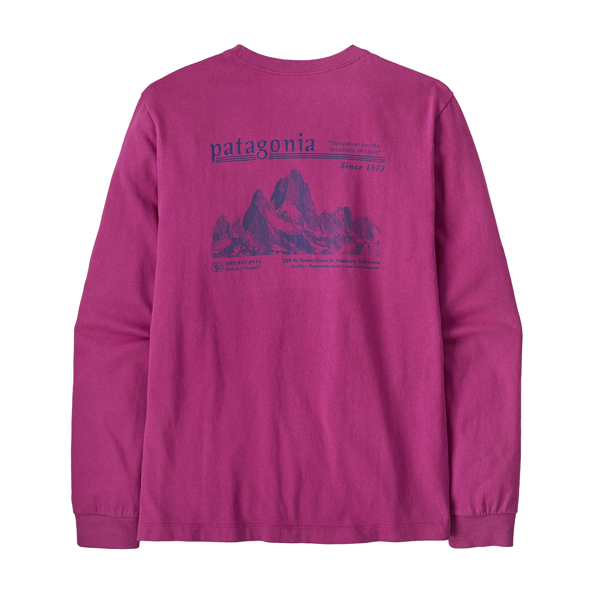 Patagonia パタゴニア Men's Long-Sleeved Midweight Hut Tripper Skyline T-Shirt メンズ・ロングスリーブ・ミッドウェイト・ハット・トリッパー・スカイライン・Tシャツ Amaranth Pink 37896