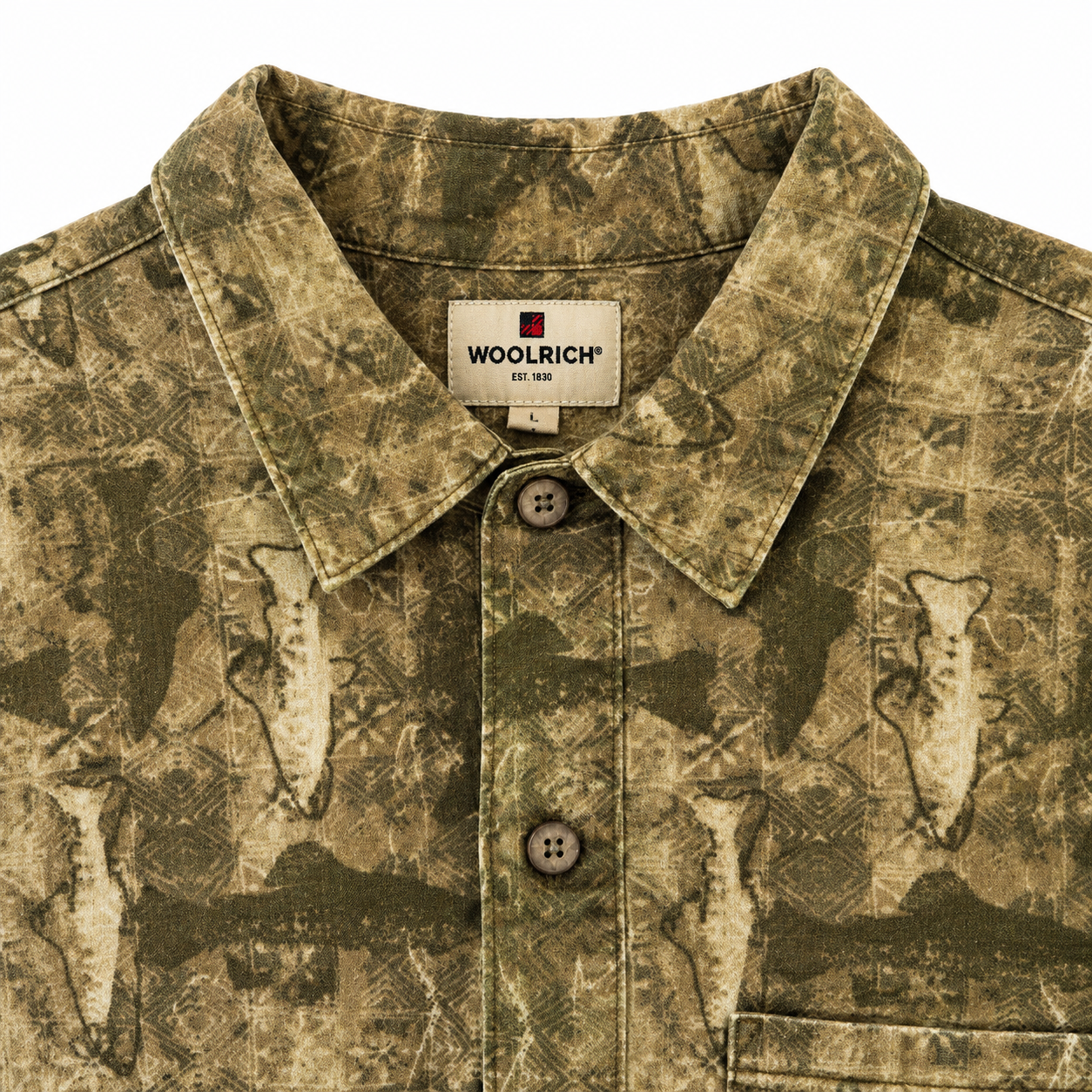 WOOLRICH ウールリッチ FISH CAMO PATTERN S/S SHIRT