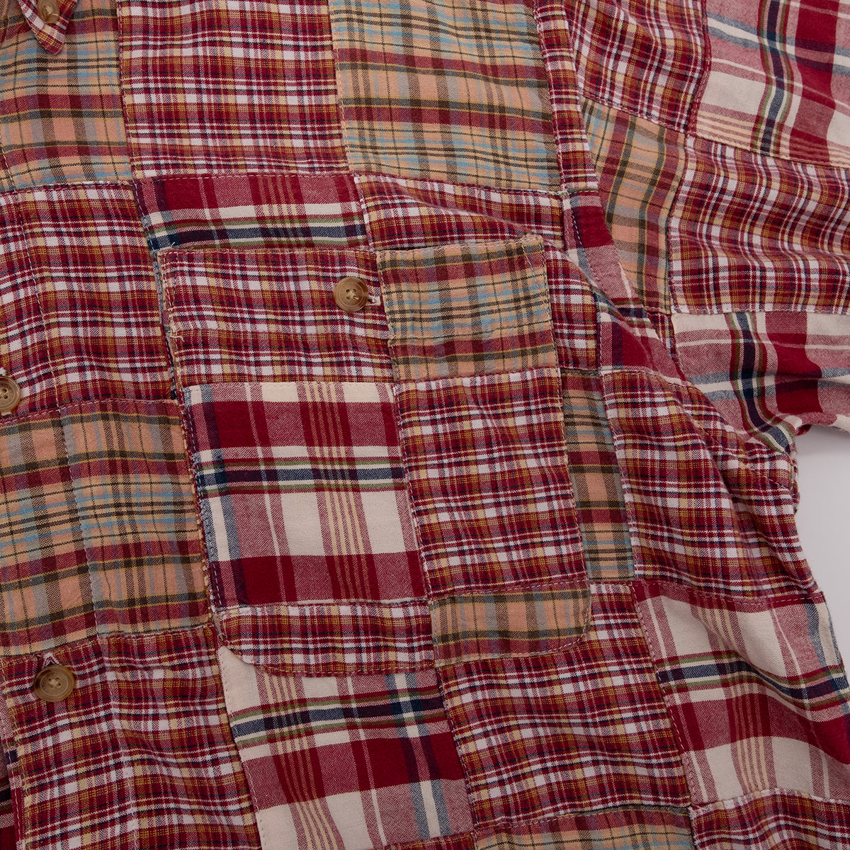 【USED】ORVIS PATCHWORK MADRAS CHECK S/S SHIRT