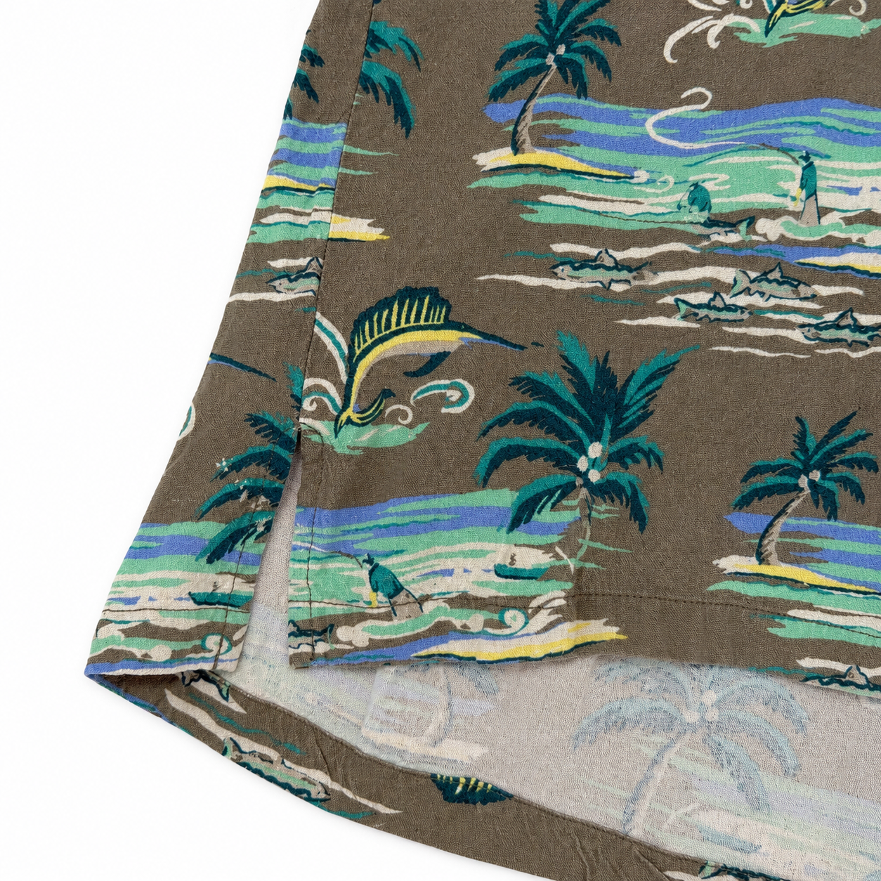 COLUMBIA コロンビア TROPICAL FISHING PATTERN S/S SHIRT