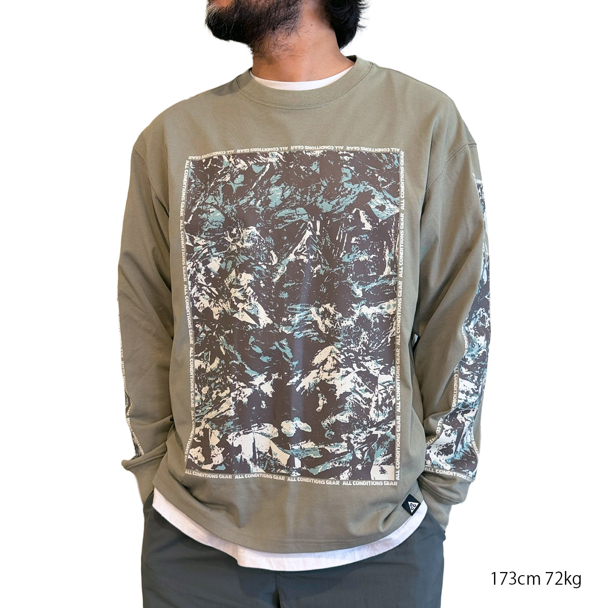 【USED】NIKE ACG ALL CONDITIONS GEAR GRAPHIC L/S TEE