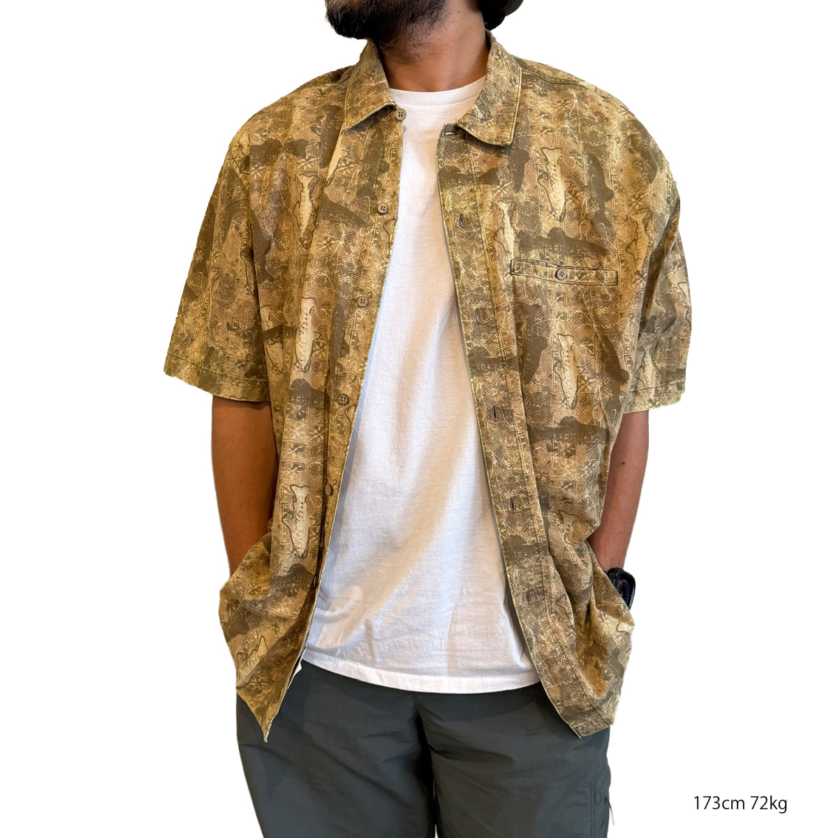 WOOLRICH ウールリッチ FISH CAMO PATTERN S/S SHIRT