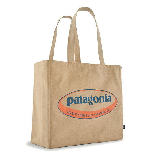 Patagonia パタゴニア Recycled Oversized Tote リサイクル・オーバーサイズ・トート '95 Oval Logo: Classic Tan