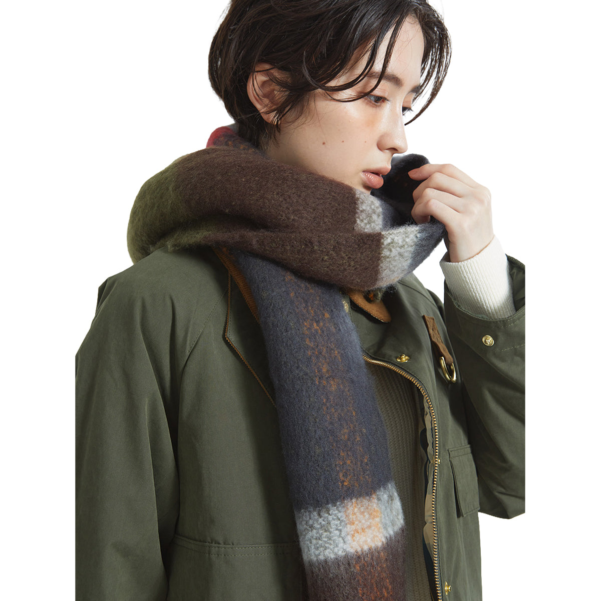 Barbour バブアー Isla Tartan Boucle Scarf タータン ブークレ スカーフ マフラー 262LSC0293