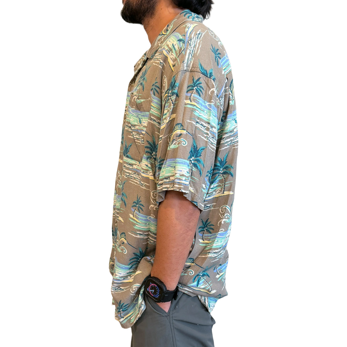 COLUMBIA コロンビア TROPICAL FISHING PATTERN S/S SHIRT