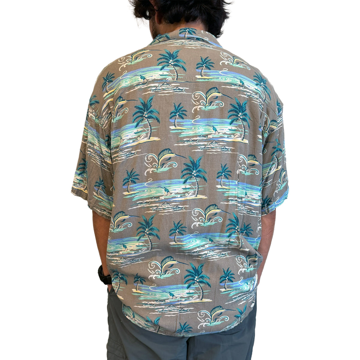 COLUMBIA コロンビア TROPICAL FISHING PATTERN S/S SHIRT