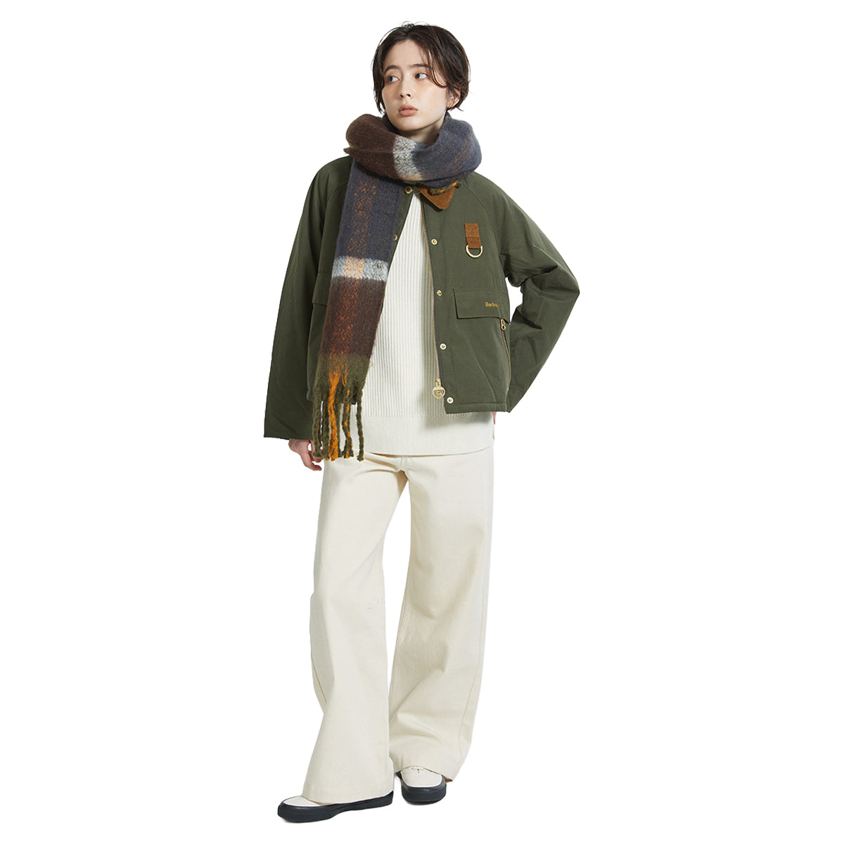 Barbour バブアー Isla Tartan Boucle Scarf タータン ブークレ スカーフ マフラー 262LSC0293