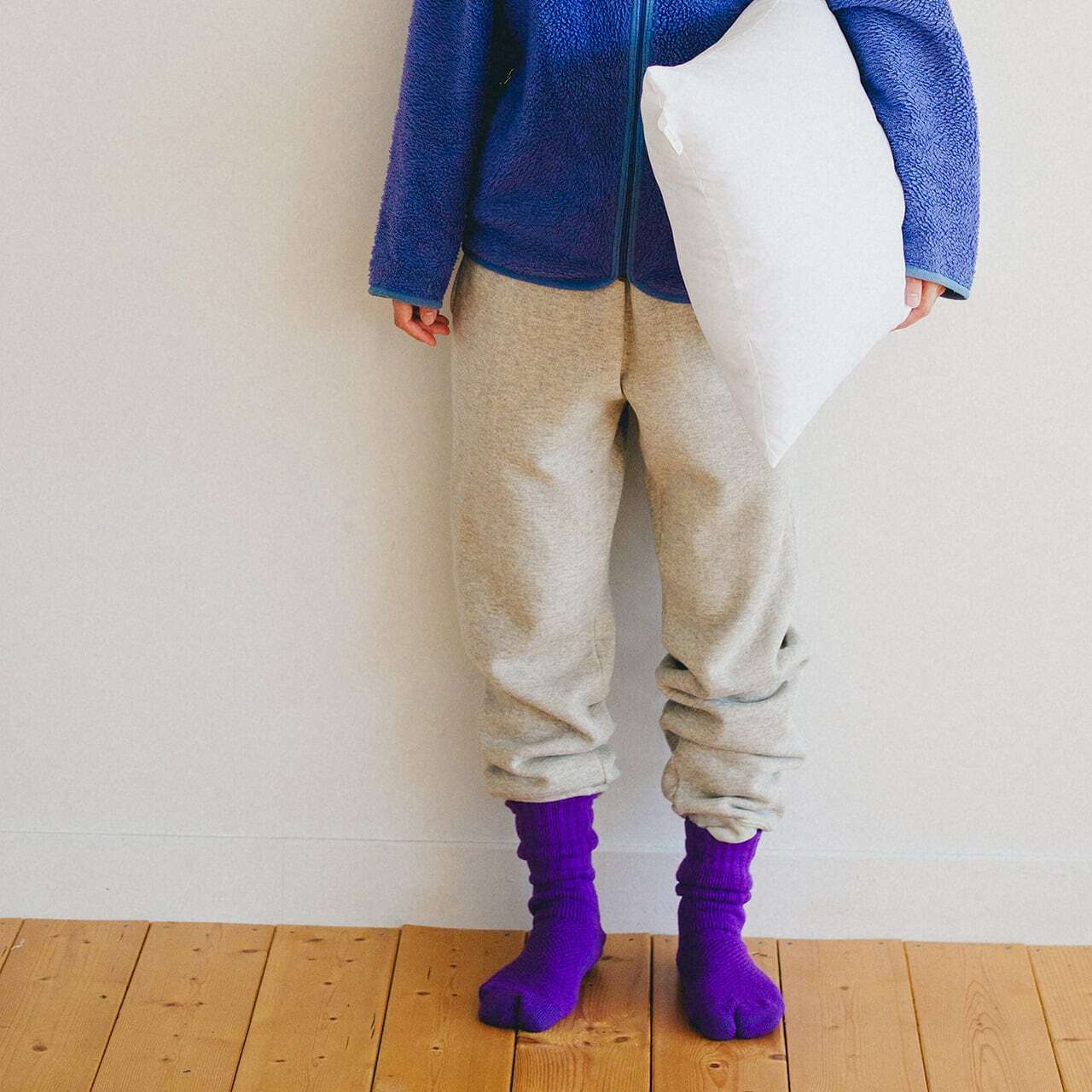 【DM便190円】NODAL 84N Wool Long Socks（Violet） ウールロングソックス NDY09