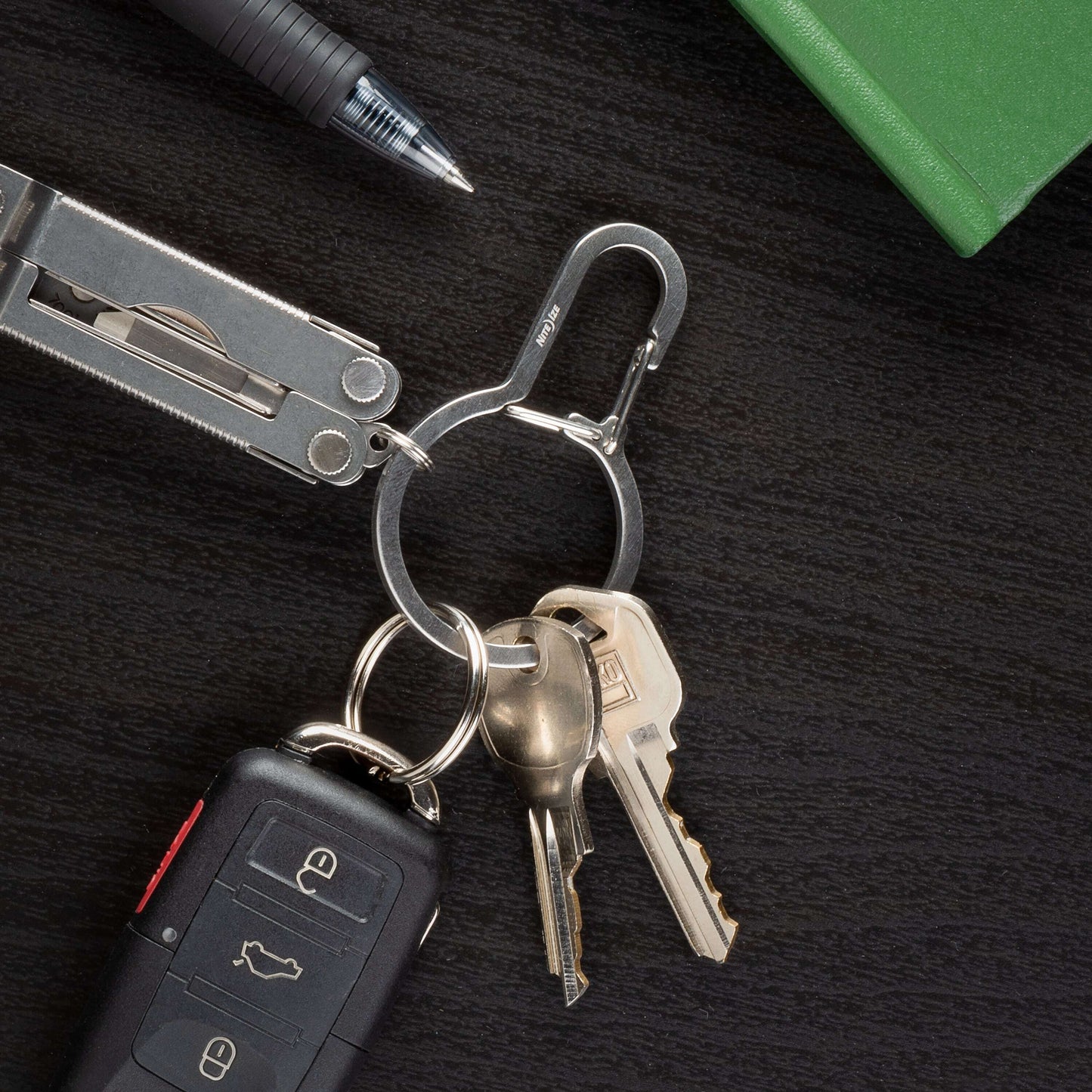 【DM便190円】NITE IZE ナイトアイズ DUALPASS DUAL CHAMBER KEY RING デュアルパス　キーリング　ステンレスシルバー