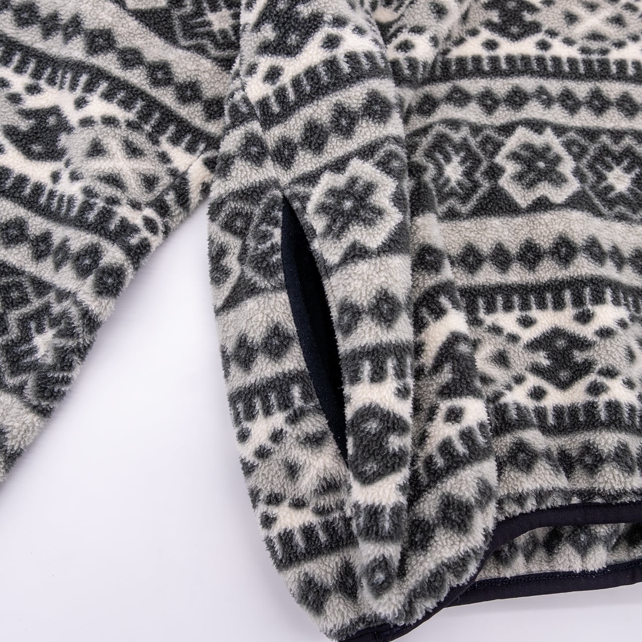 【USED】90s L.L.Bean PRINT FLEECE PULLOVER エルエルビーン 総柄フリースプルオーバー USA製