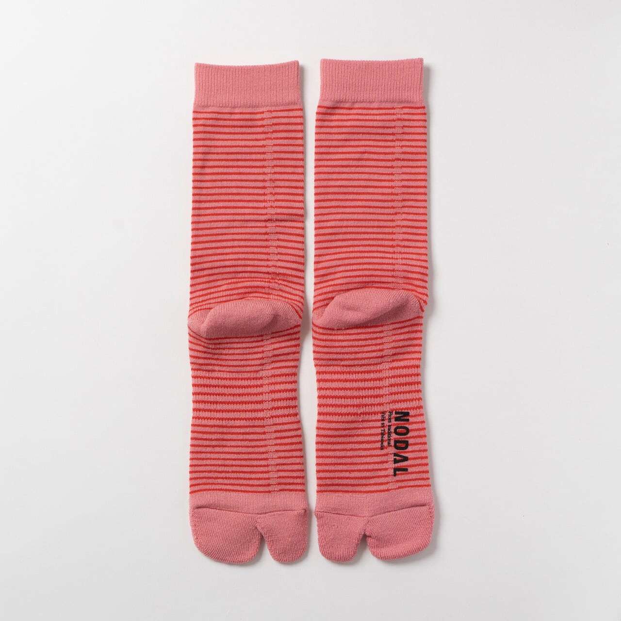 【DM便190円】NODAL Merino Wool Stripe Socks（Pink） ノーダル メリノウール ストライプソックス ピンク NDY06