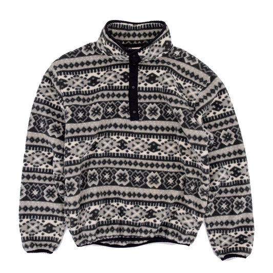 【USED】90s L.L.Bean PRINT FLEECE PULLOVER エルエルビーン 総柄フリースプルオーバー USA製