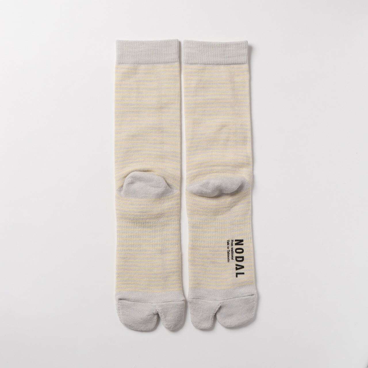 【DM便190円】NODAL Merino Wool Stripe Socks（Light Gray） ノーダル メリノウール ストライプソックス ライトグレー NDY06