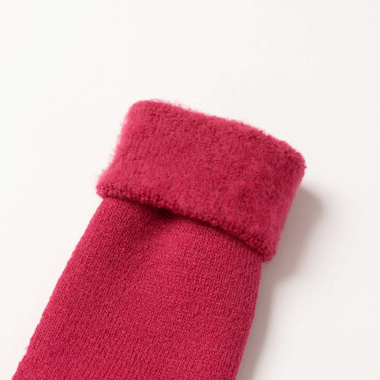 【DM便190円】NODAL Brushed Pile Socks（Berry） 裏起毛のパイルソックス NDY10