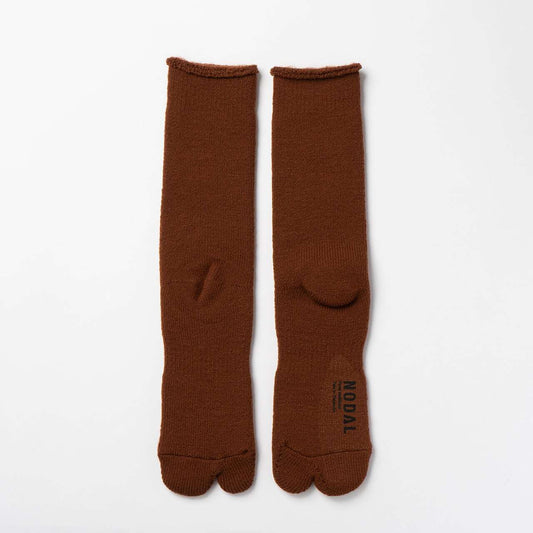 【DM便190円】NODAL Brushed Pile Socks（Coffee） 裏起毛のパイルソックス NDY10