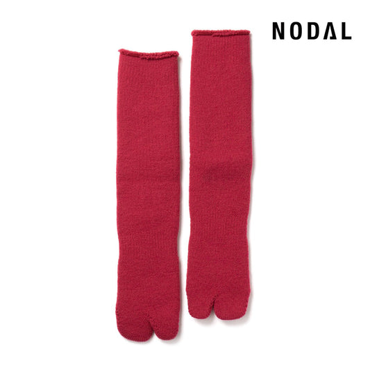 【DM便190円】NODAL Brushed Pile Socks（Berry） 裏起毛のパイルソックス NDY10
