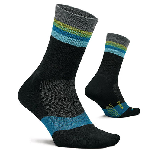 Feetures フィーチャーズ Merino 10 Max Cushion Mini Crew Luminous Black