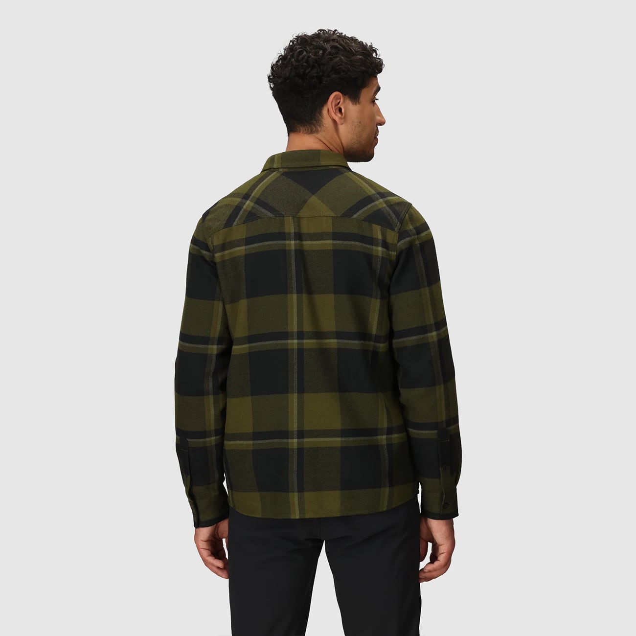 OUTDOOR RESEARCH アウトドアリサーチ Men's Feedback Flannel Twill Shirt フィードバックツイルシャツ Dark Olive Plaid ダークオリーブ