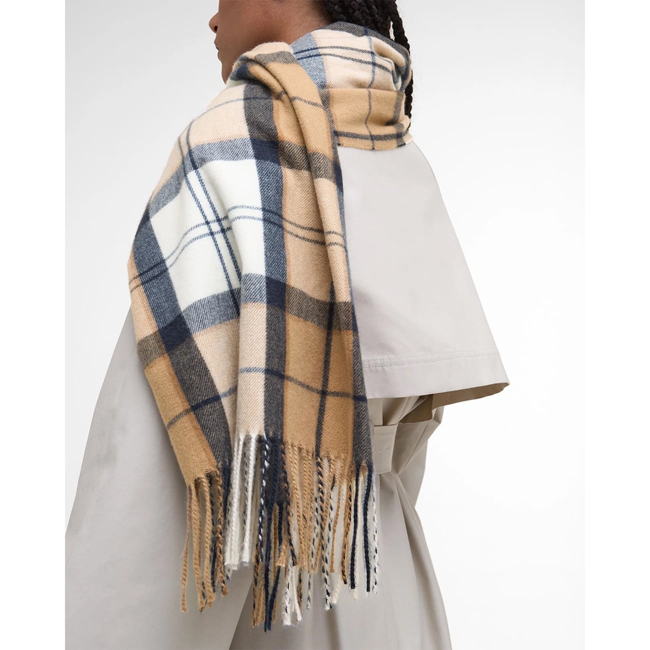Barbour バブアー Hailes Tartan Scarf Hessian Navy Tartan ヘイルズ タータンチェックスカーフ LSC0426