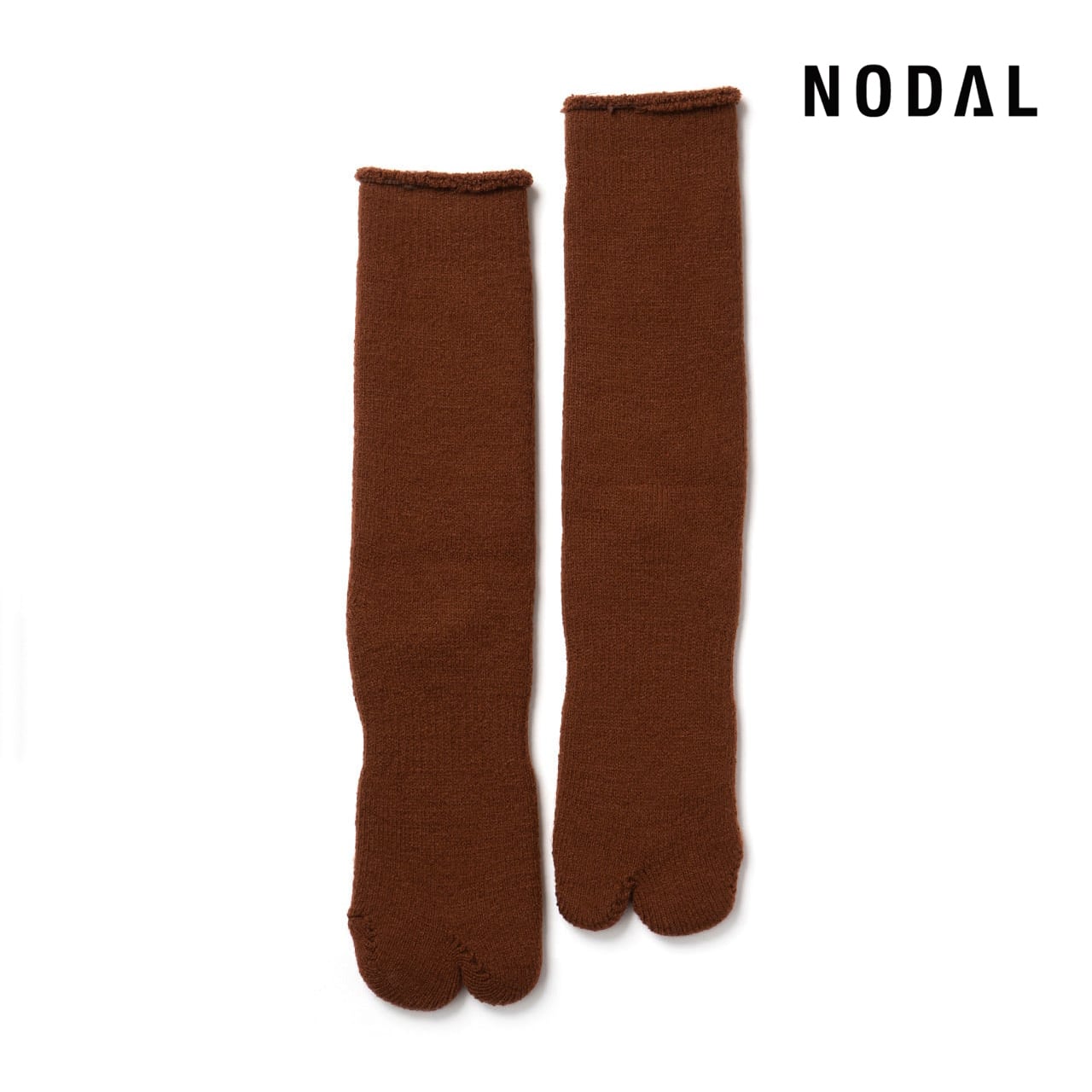 【DM便190円】NODAL Brushed Pile Socks（Coffee） 裏起毛のパイルソックス NDY10