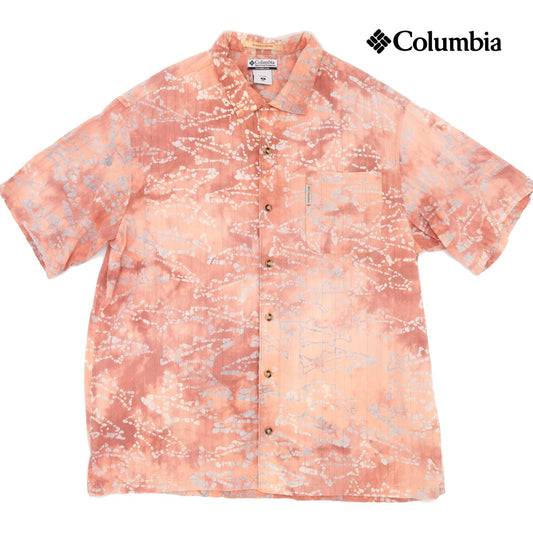 【USED】90s Columbia Fish Camouflage All-Over Print Short Sleeve Shirt コロンビア 魚柄カモフラージュ 総柄 半袖シャツ