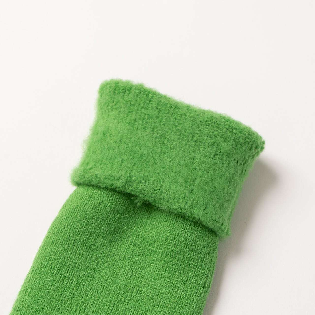 【DM便190円】NODAL Brushed Pile Socks（Lettuce） 裏起毛のパイルソックス NDY10