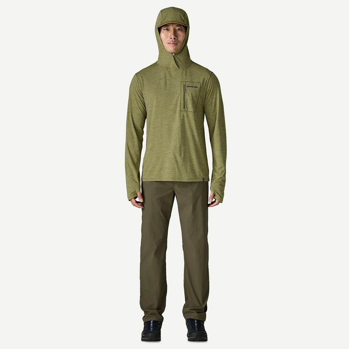【DM便190円】Patagonia パタゴニア Men's Capilene? Cool Sun Hoody - Fitz Roy Trout メンズ・キャプリーン・クール・サン・フーディ フィッツロイ トラウト 44937