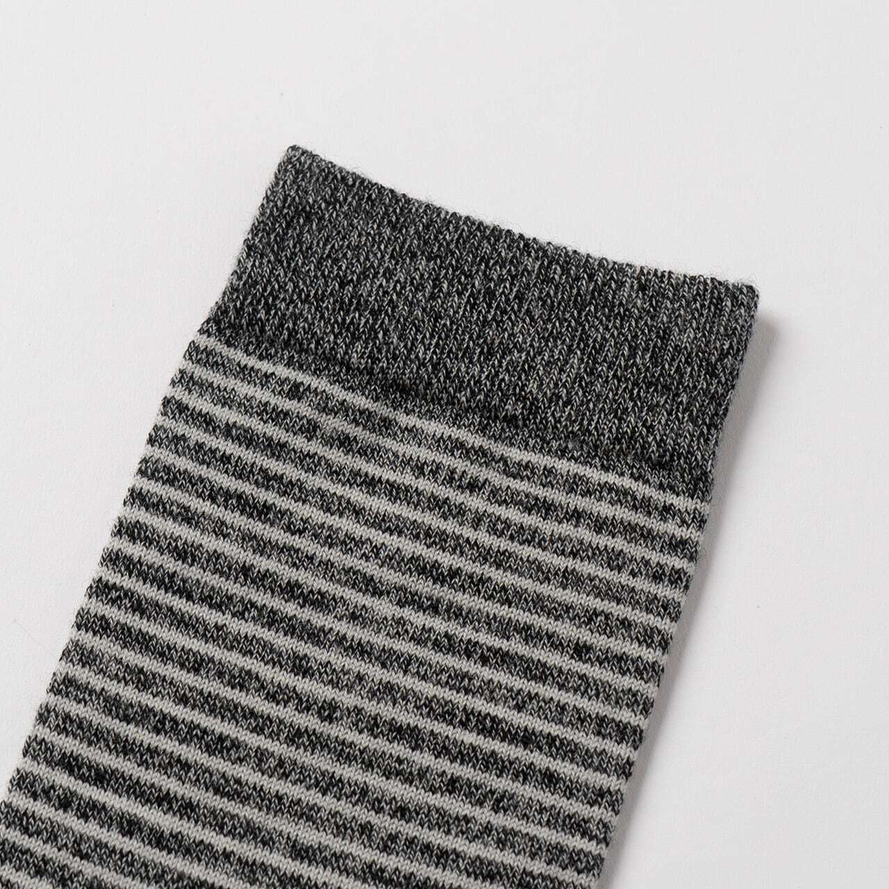 【DM便190円】NODAL Merino Wool Stripe Socks（Heather Charcoal） ノーダル メリノウール ストライプソックス ヘザーチャコール NDY06