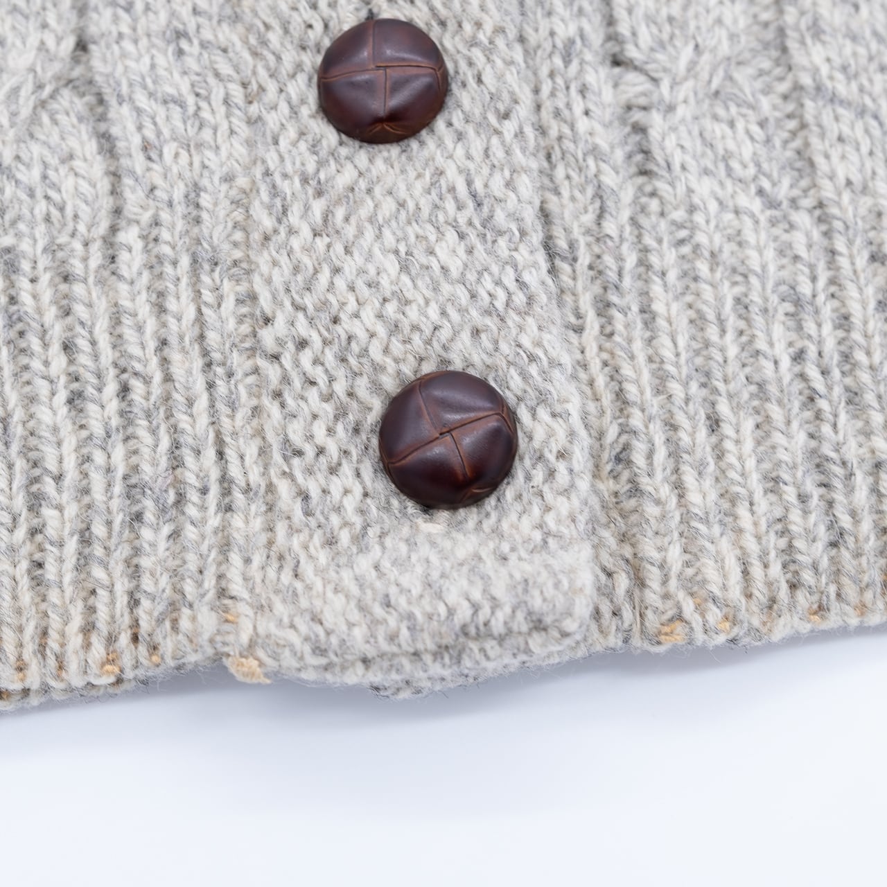 【USED】90s ORVIS Cable Knit Shawl Collar Cardigan オービス ケーブルニット ショールカラーカーディガン
