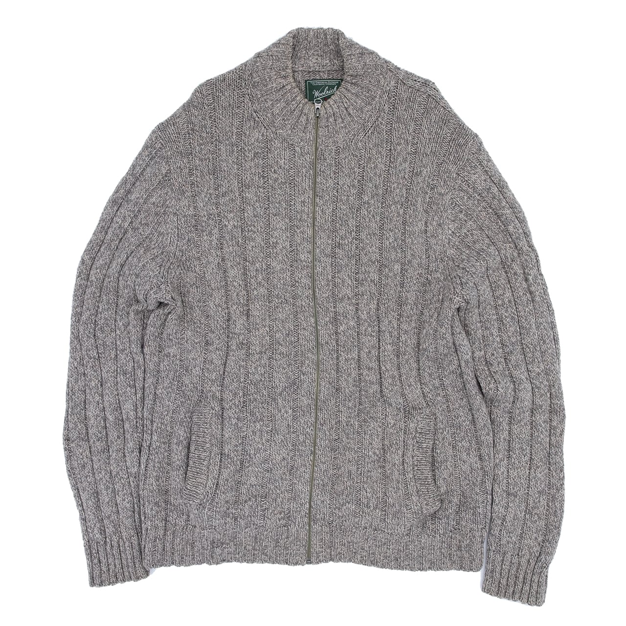 【USED】90s WOOLRICH Full Zip Knit Sweater ウールリッチ フルジップ ニットセーター