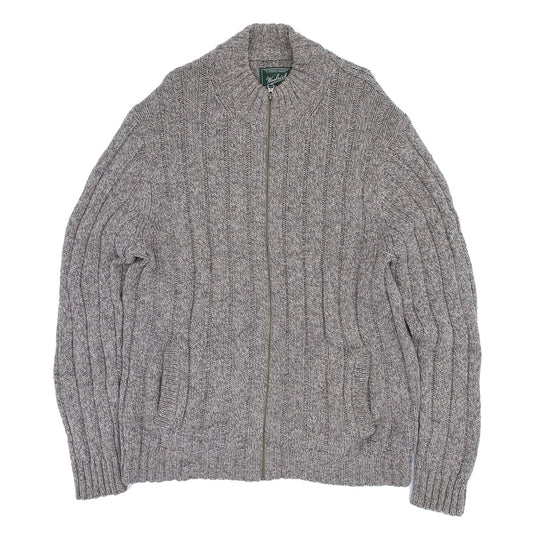 【USED】90s WOOLRICH Full Zip Knit Sweater ウールリッチ フルジップ ニットセーター