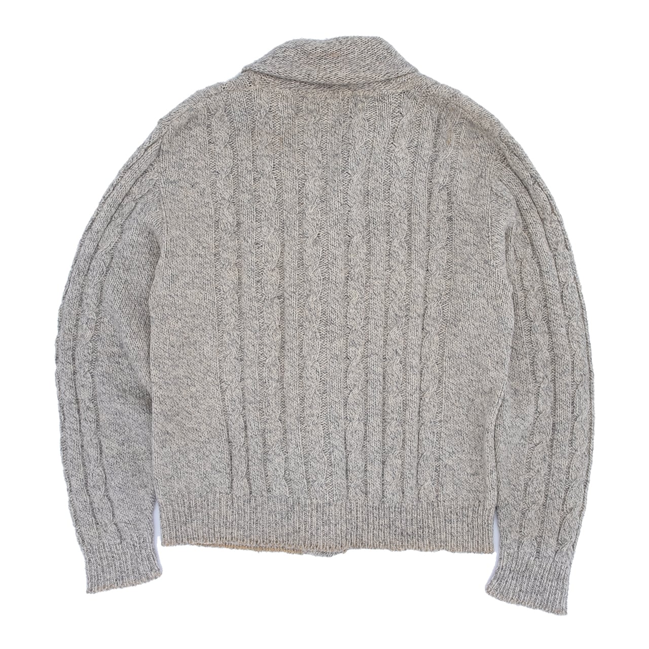 【USED】90s ORVIS Cable Knit Shawl Collar Cardigan オービス ケーブルニット ショールカラーカーディガン