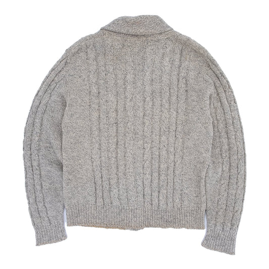 【USED】90s ORVIS Cable Knit Shawl Collar Cardigan オービス ケーブルニット ショールカラーカーディガン