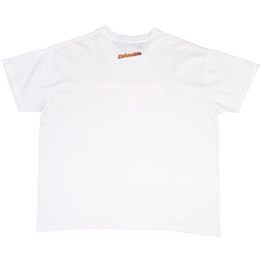 【USED】90s Columbia Fisherman "The Man of Reel" Graphic Tee コロンビア フィッシャーマンTシャツ