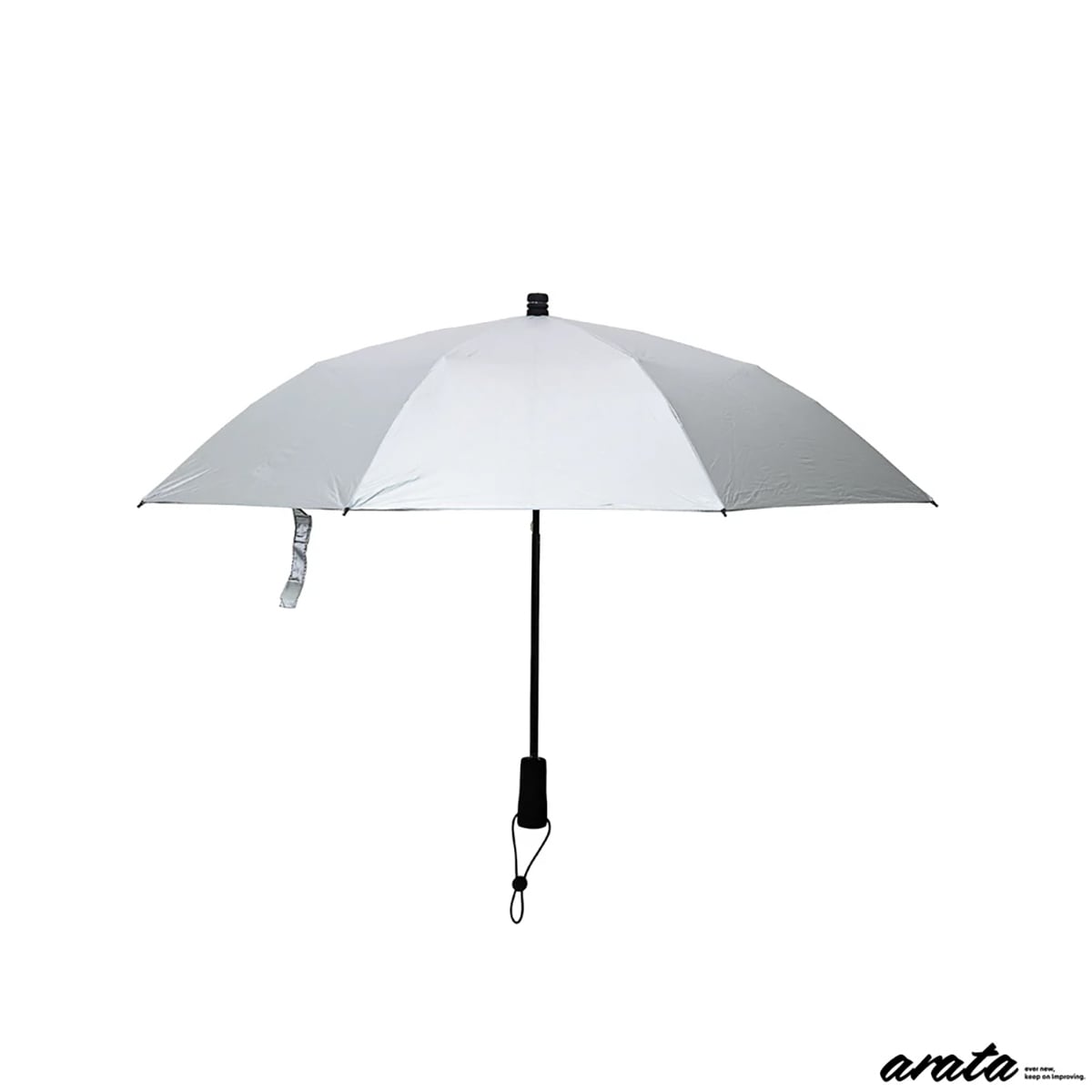 arata アラタ AU-08 Silver 折りたたみ晴雨兼用傘 シルバー
