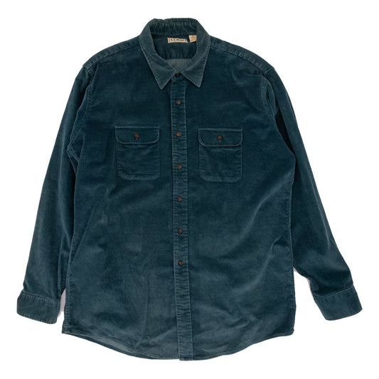 【USED】90s L.L.Bean Corduroy Shirt エルエルビーン コーデュロイボタンダウンシャツ made in USA