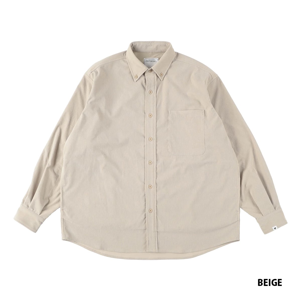 PAPER SKY ペーパースカイ HIKE&BIKE CAVE CORDUROY BIG SHIRT ハイク＆バイク ケイブ コーデュロイ ビッグシャツ