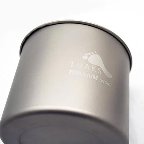 TOAKS トークス LIGHT TITANIUM 550ML POT WITHOUT HANDLE ライトチタンポット 550ml ハンドルなし
