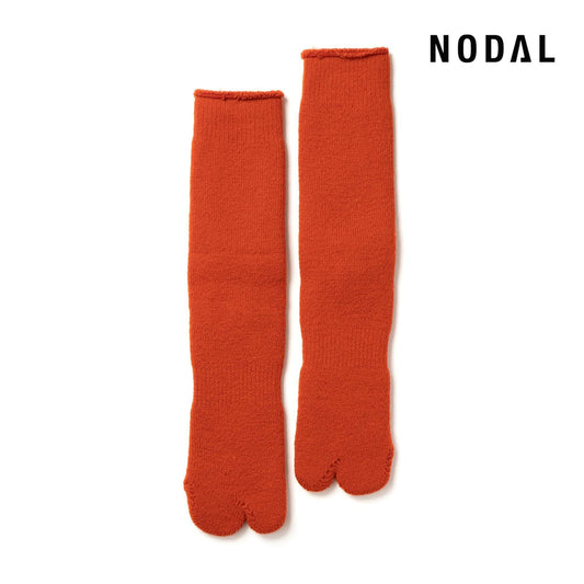 【DM便190円】NODAL Brushed Pile Socks（Orange） 裏起毛のパイルソックス NDY10