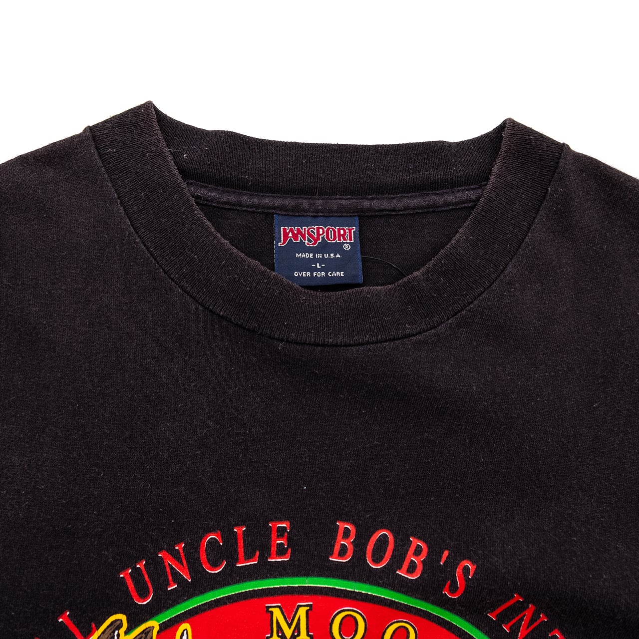 【USED】90s JANSPORT Uncle Bob's International Moose Lodge T USA製