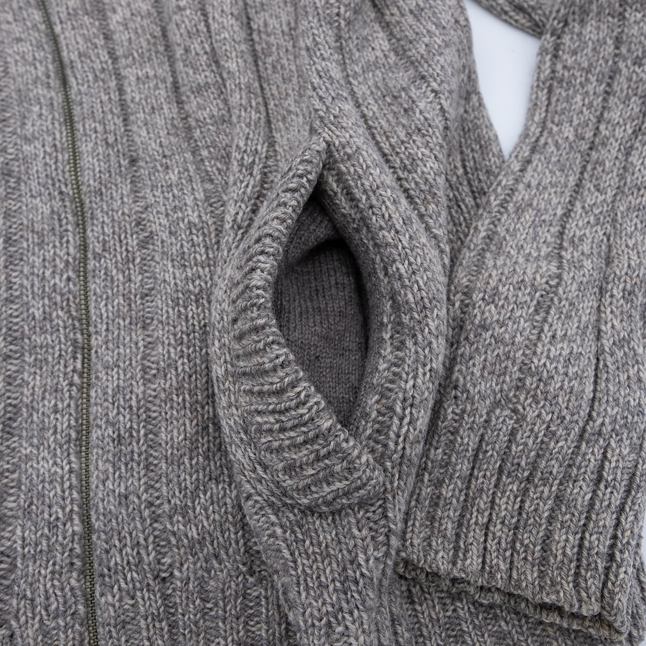【USED】90s WOOLRICH Full Zip Knit Sweater ウールリッチ フルジップ ニットセーター